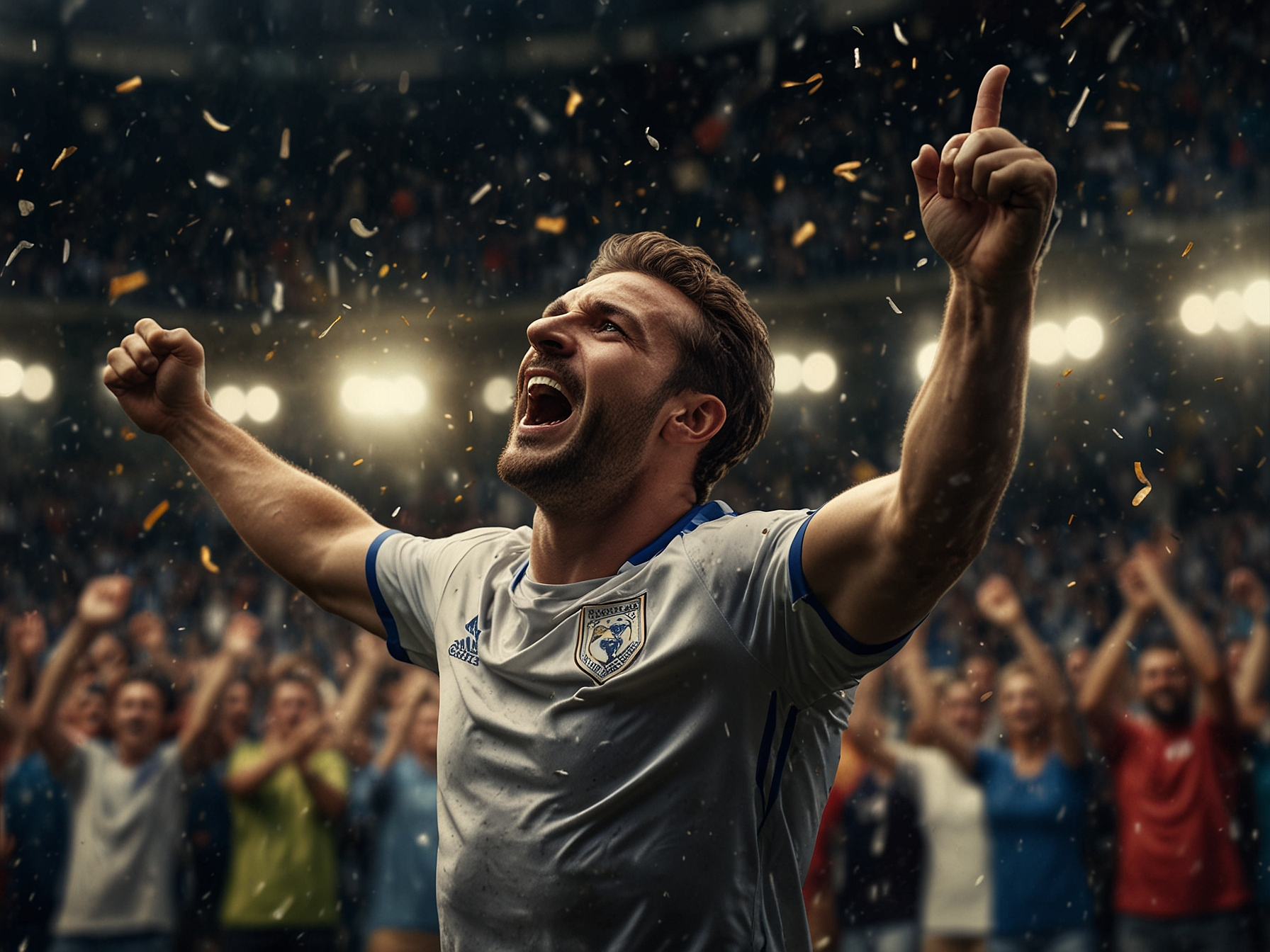 Professional athlete celebrating a win